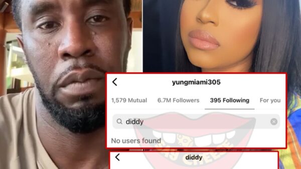 Yung Miami has unfollowed Diddy on instagram