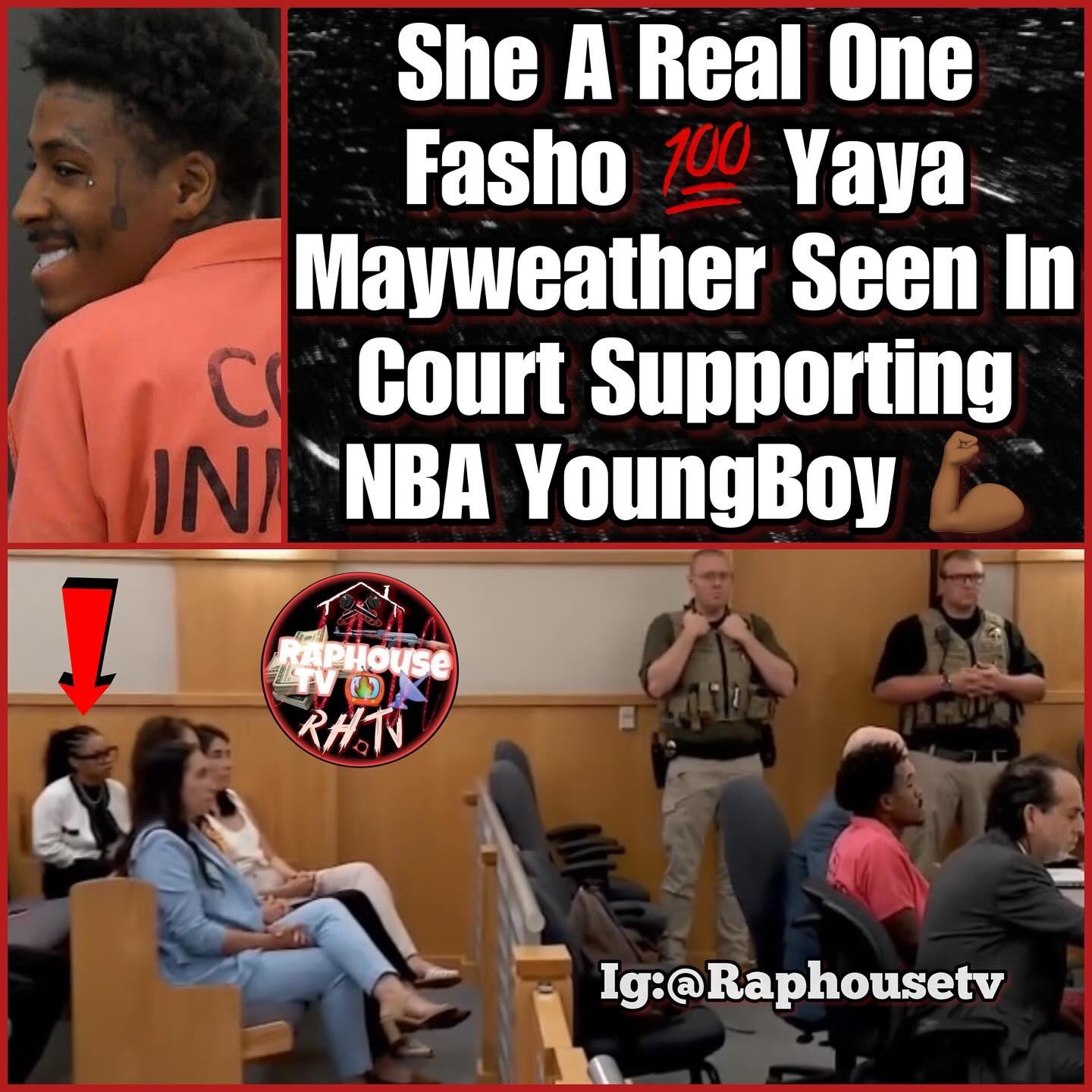 Yaya Mayweather Seen In Court Supporting NBA YoungBoy