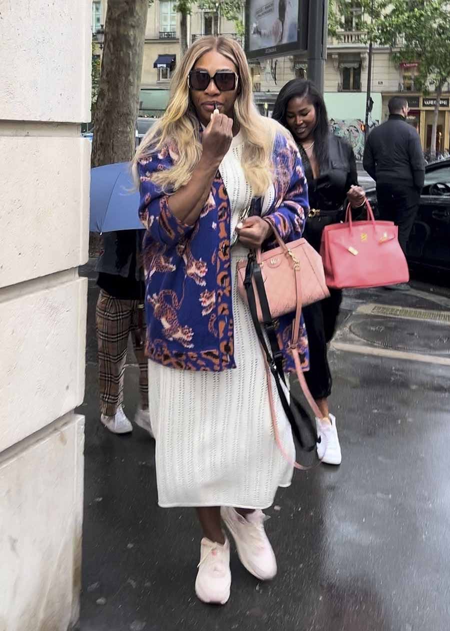 Serena Williams visits Gucci Store with her daughter in Paris