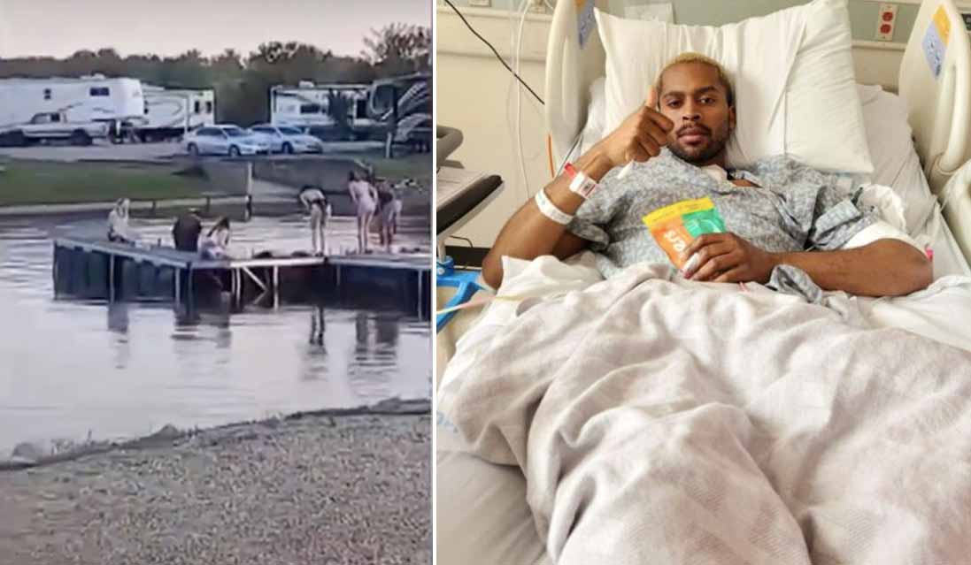 Aspiring doctor recovering after woman pushed him into lake