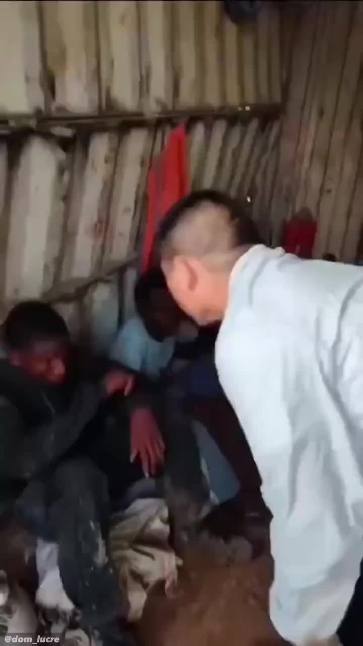 WATCH: Chinese employer in Africa treating his employees like Trans Atlantic slaves