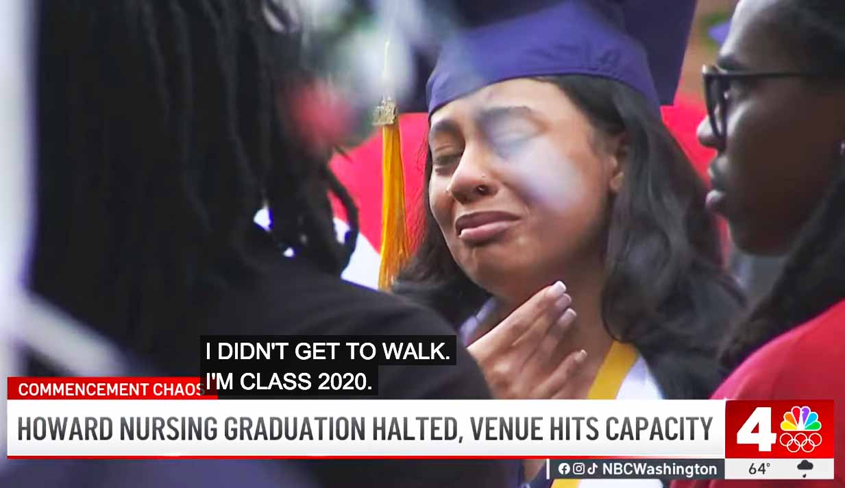 Nursing students in tears after Howard University shut down graduation