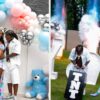 Jacquees and Deiondra Sanders hold gender reveal party