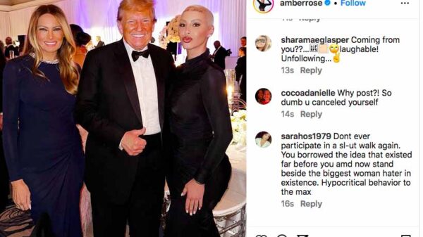 Amber Rose photo with Donald & Melania Trump sparks outrage