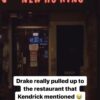 Drake pulled up and ate at the Chinese restaurant Kendrick Lamar mentioned in his diss to him