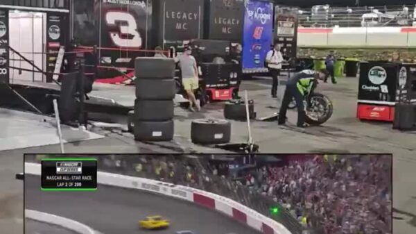 Brawl breaks out between NASCAR drivers Ricky Stenhouse Jr. and Kyle Busch