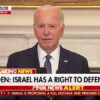 REPORTER: “Mr. President, can you tell us, sir, Donald Trump refers to himself as a political prisoner and blames you directly? What’s your response to that sir?” BIDEN: *Evil Smirk*