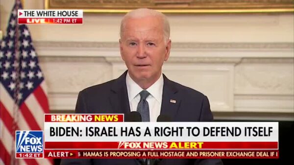 REPORTER: “Mr. President, can you tell us, sir, Donald Trump refers to himself as a political prisoner and blames you directly? What’s your response to that sir?” BIDEN: *Evil Smirk*