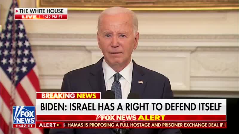 REPORTER: “Mr. President, can you tell us, sir, Donald Trump refers to himself as a political prisoner and blames you directly? What’s your response to that sir?” BIDEN: *Evil Smirk*