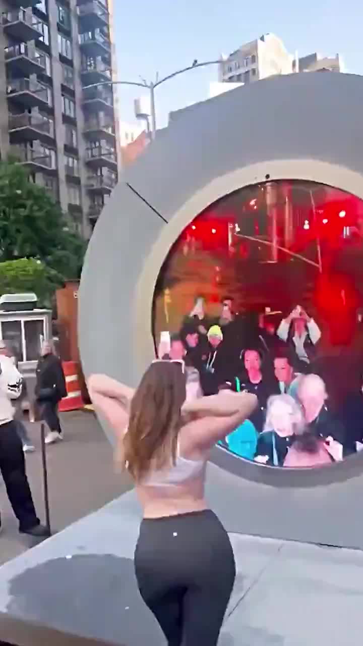 The portal located in New York that’s connected to Dublin has been shut down due to a woman in New York flashing the people from Dublin