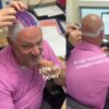 A school principal is going viral after letting students bedazzle his bald head 👀