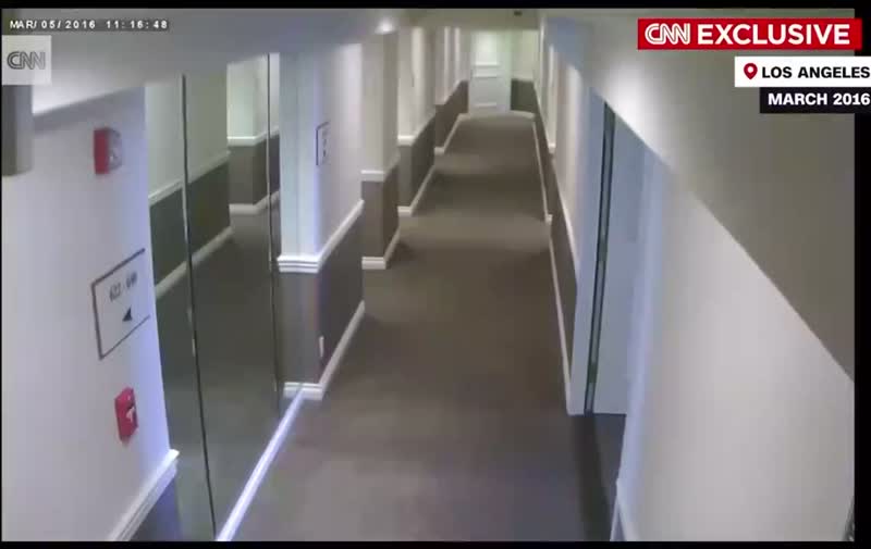 Breaking: CNN has obtained footage of Diddy repeatedly beating his then girlfriend Cassie in a hotel hallway