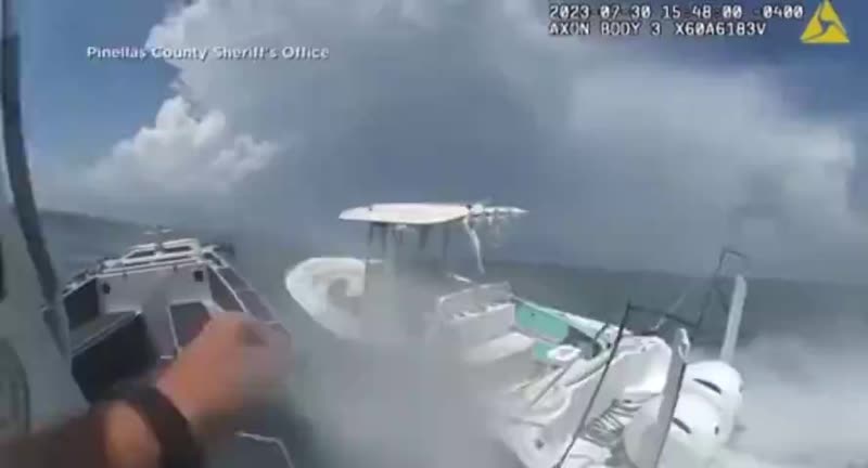 Florida deputy jumps onto unmanned runaway boat going over 40mph