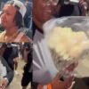 Skilla Baby gets emotional after a fan gifted him flowers at his meet-and-greet