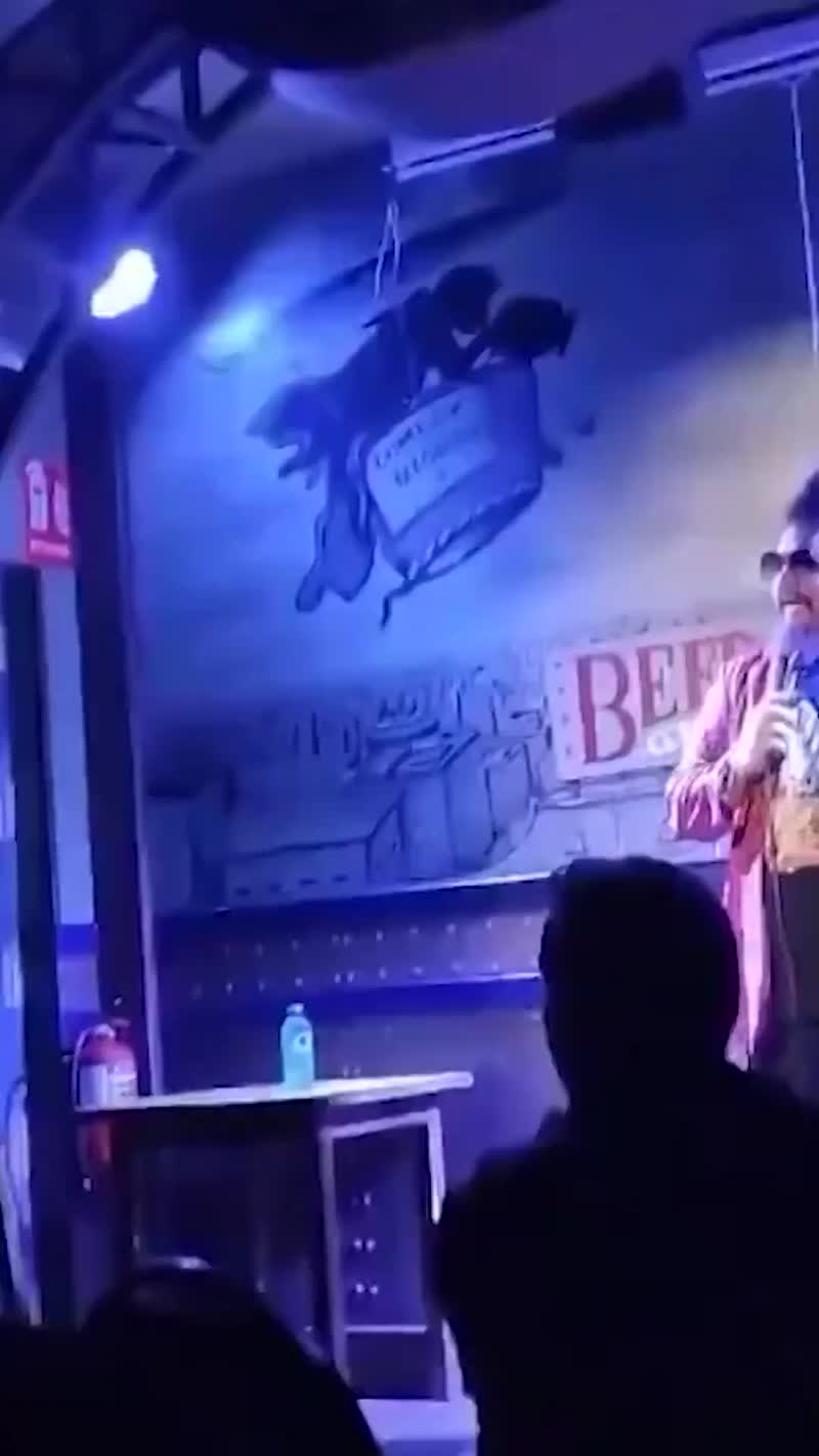 Comedian made comments about his son on instagram so dad pulled up to his show and gave him a beat down