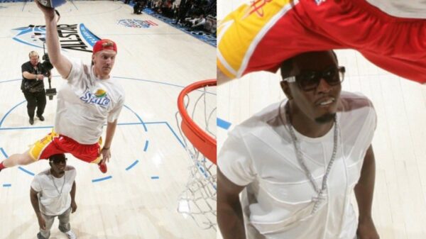 Old photo of Diddy at the NBA Dunk contest in 2012 has resurfaced