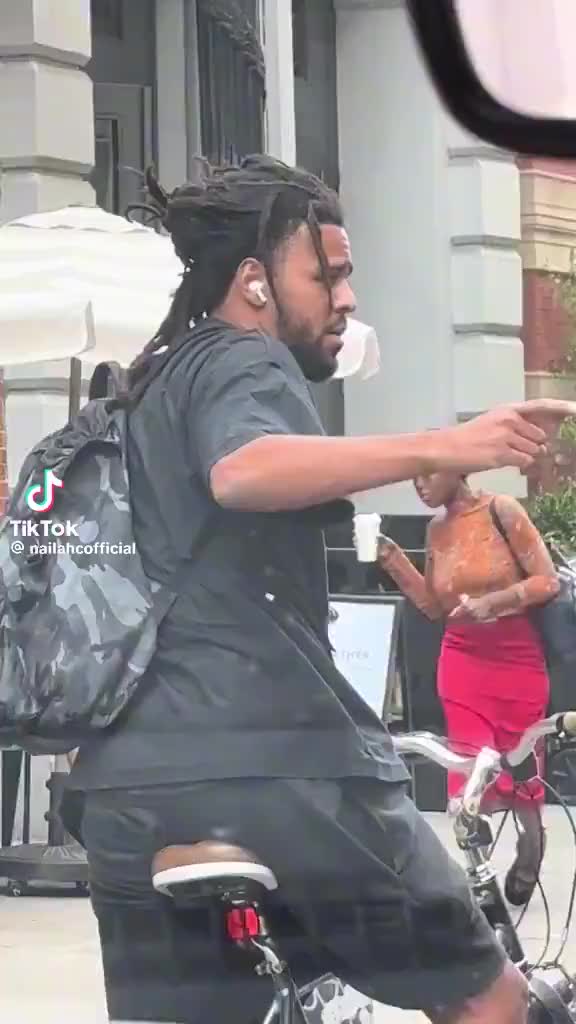 J. Cole spotted riding his bicycle around in NYC