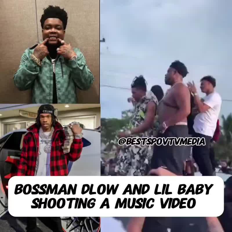 Lil Baby pulls up to Bossman Dlow to shoot a music video with him