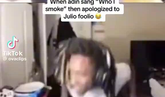 Adin Ross sang “Who I Smoke” and found out it DISSED Julio Foolio’s friends & APOLOGIZED to Julio Foolio on IG Live