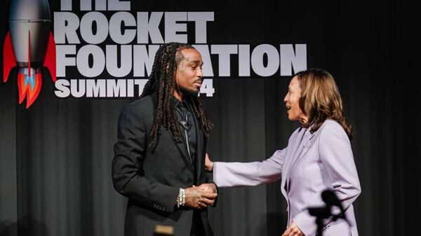 VP Kamala Harris Talks Gun Control with Quavo in Atlanta