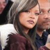 Rihanna switched from natural pixie to a wig with streaky blonde highlights