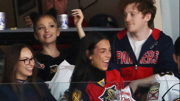 Ariana Grande and Ethan Slater Cozy Up at Stanley Cup Final