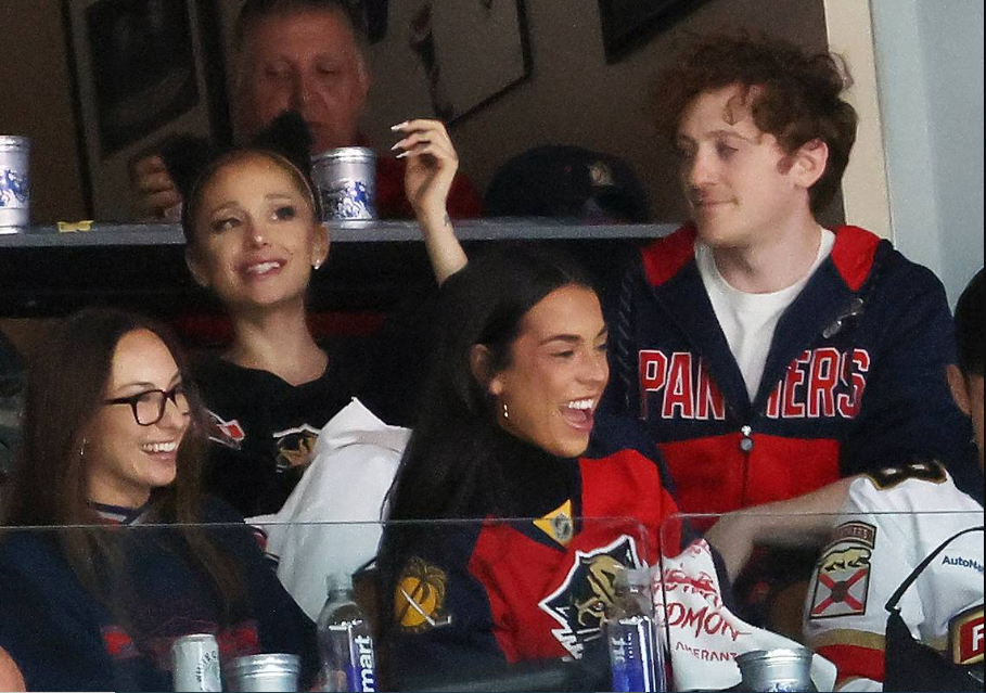 Ariana Grande and Ethan Slater Cozy Up at Stanley Cup Final