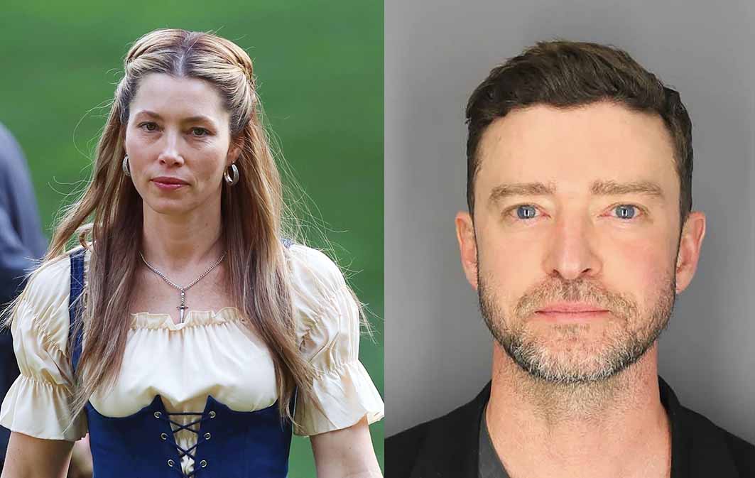 Jessica Biel was on a movie set in NY when Justin Timberlake was arrested