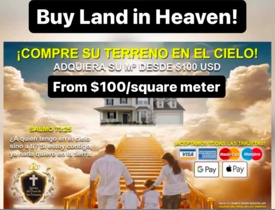 Christian Pastor Selling Plots of Land in Heaven for 0