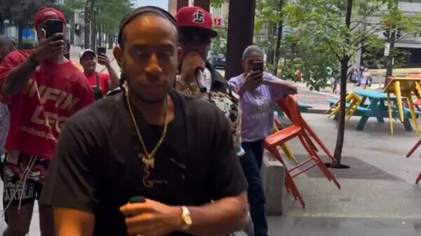 Ludacris gives a surprise free concert at 3rd St. Market Hall in Milwaukee