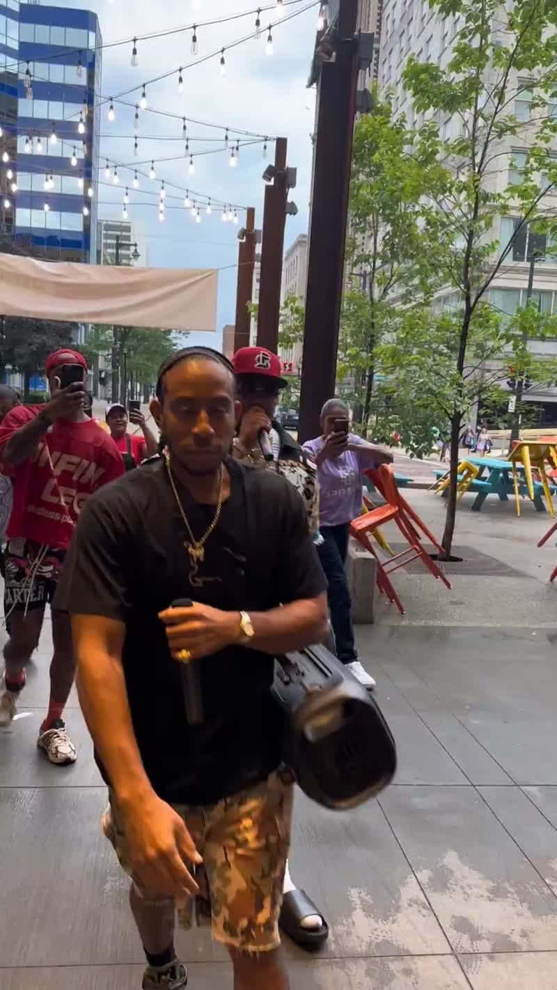 Ludacris gives a surprise free concert at 3rd St. Market Hall in Milwaukee