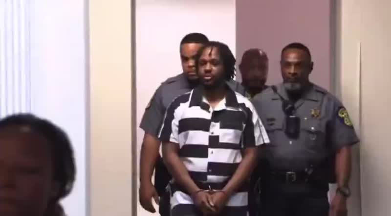 Footage of Jeremy Tremain Williams in court before he was sentenced to death for the rape and murder of 5-year-old Kamarie Holland.