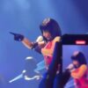 Nicki Minaj snatched the mic from her dancer after she sang “The Night Is Still Young” in #GagCityParis