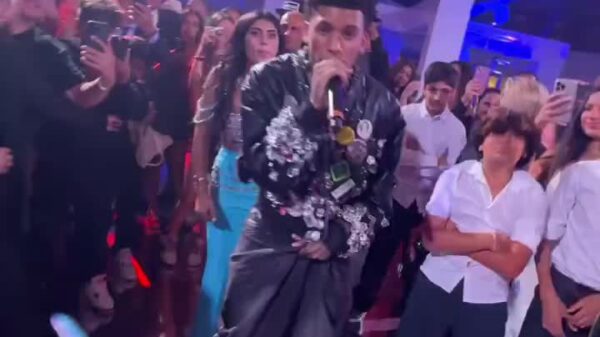 NLE Choppa performs "Slut Me Out 2" at a Bat Mitzvah