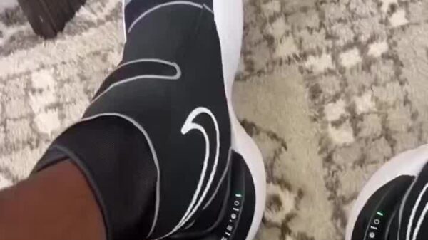 LeBron James shows off new Hyperice x Nike recovery shoes