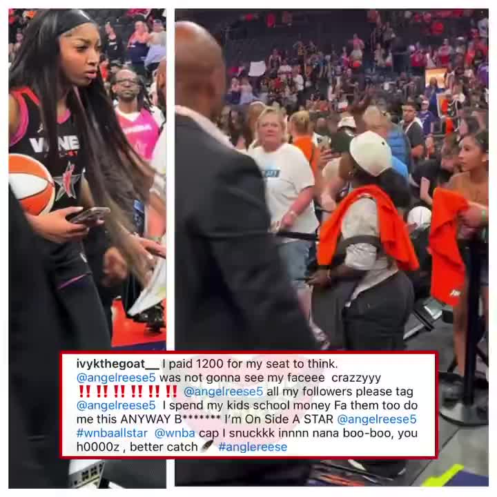 Fan got snatched up by security after trying to have a conversation with Angel Reese “I paid ,200 for these seats”