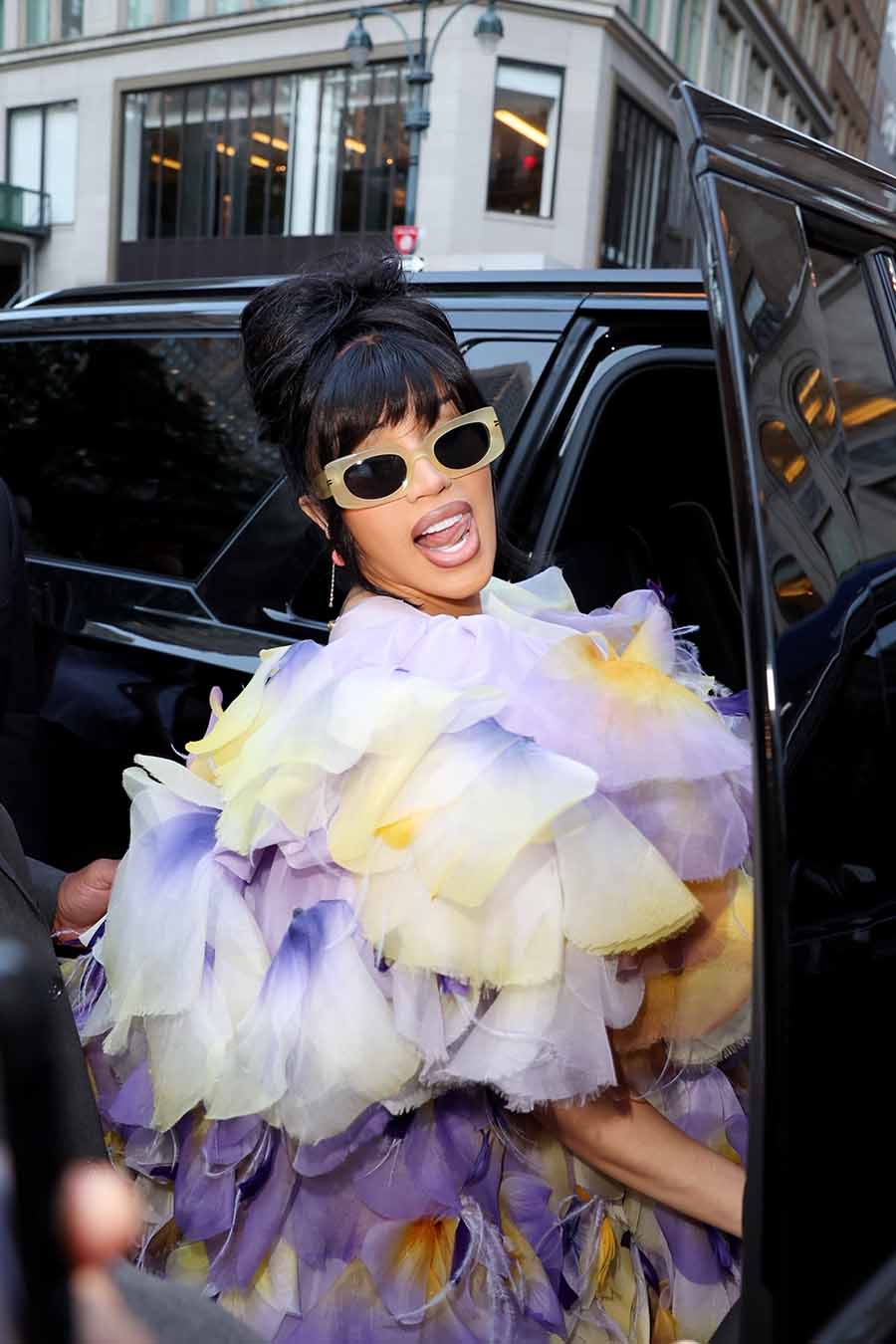 Cardi B attends Marc Jacobs fashion show at NY Public Library