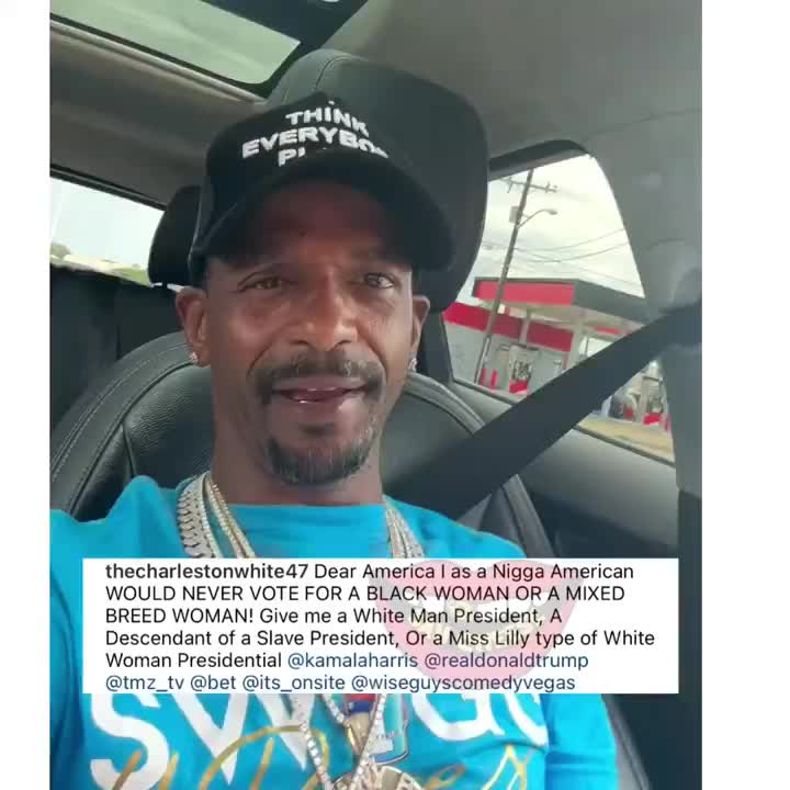 Charleston White says he would never vote for a black woman or a mixed-breed woman to become president