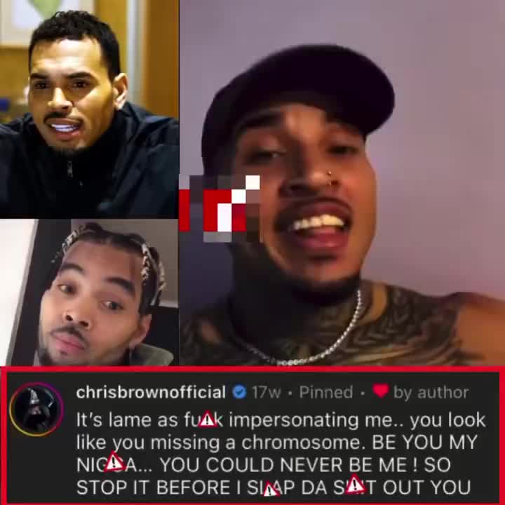 Chris Brown calls out fan impersonating him