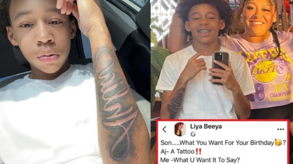 Florida mother going viral for letting her 15 year old son get a tattoo