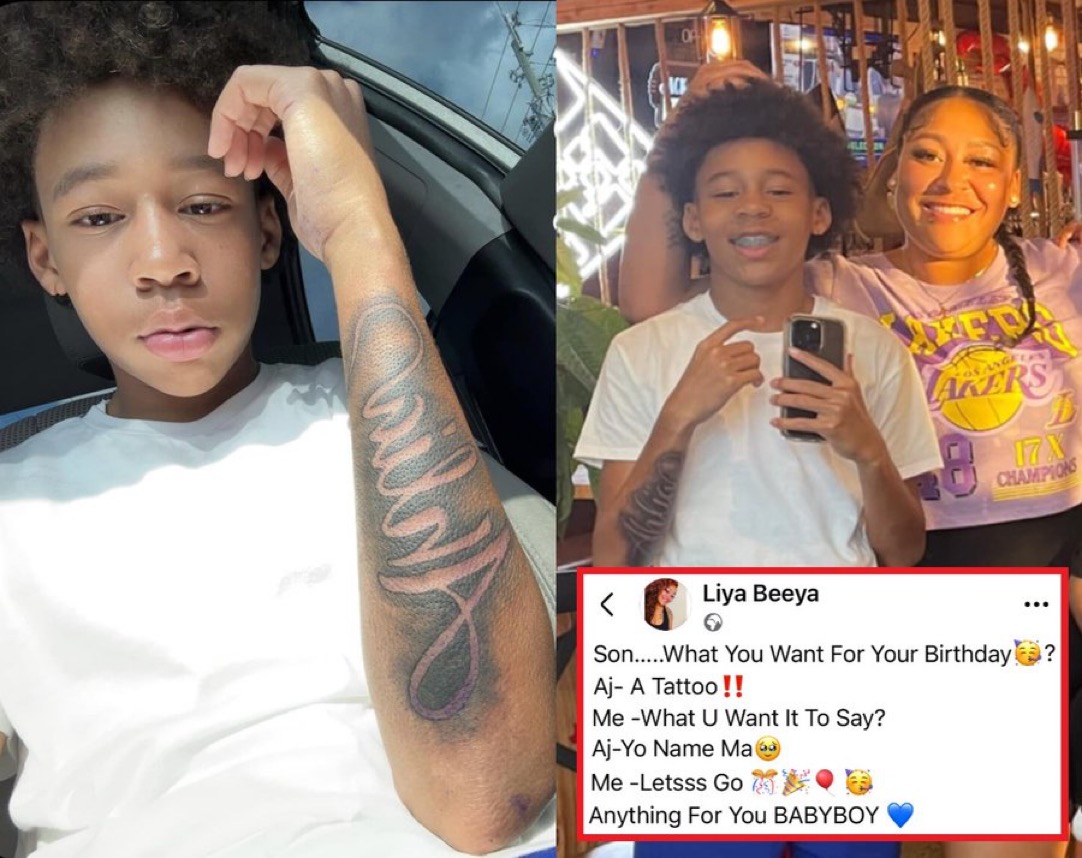 Florida mother going viral for letting her 15 year old son get a tattoo