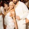 Drake & Glorilla at Michael Rubin’s all white party