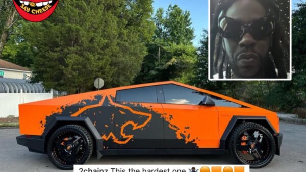 2Chainz shows off his Cyber Truck