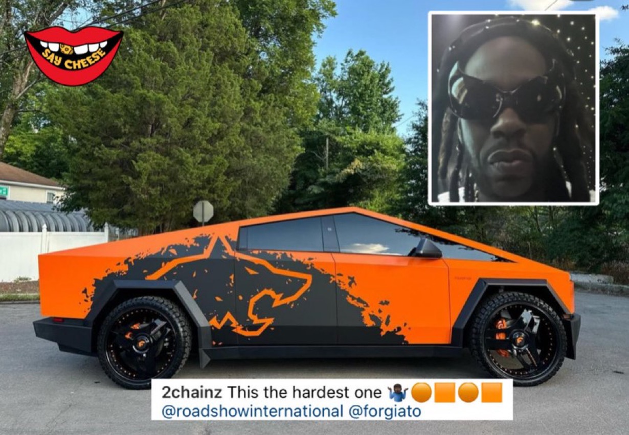 2Chainz shows off his Cyber Truck