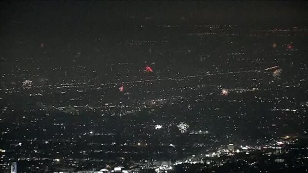 Los Angeles sounds and looks like a war zone check out the  massive fireworks and thunderstorms