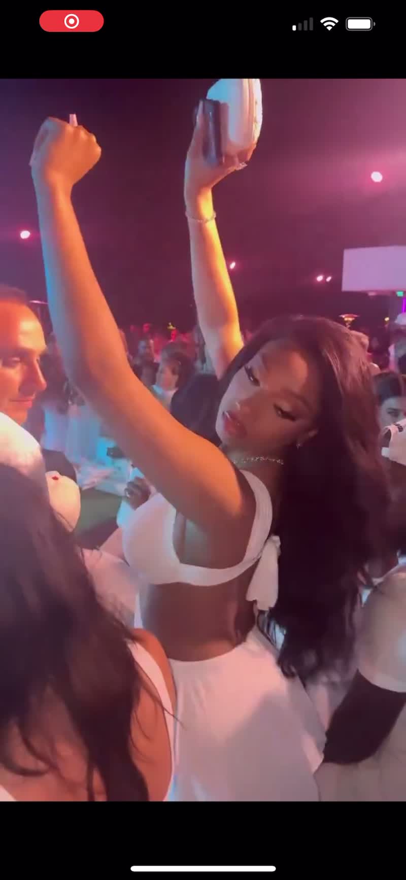 Megan Thee Stallion at Micheal Rubin’s All White Party in the Hamptons.