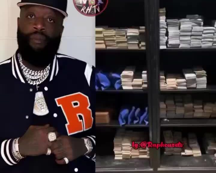Rick Ross Shows Off The Stash Of Money He Keeps In His Mansion