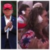 Trump super fans were seen wearing fake bandages on their ears to show respect to Donald Trump