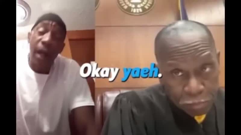 Man tries to convince the judge for probation during a court call while he was smoking