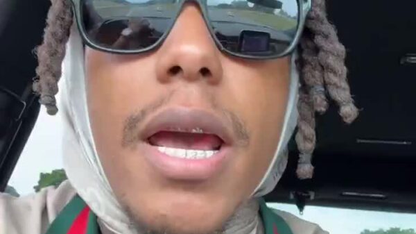 Skilla Baby is starting his 4th of July with a car freestyle